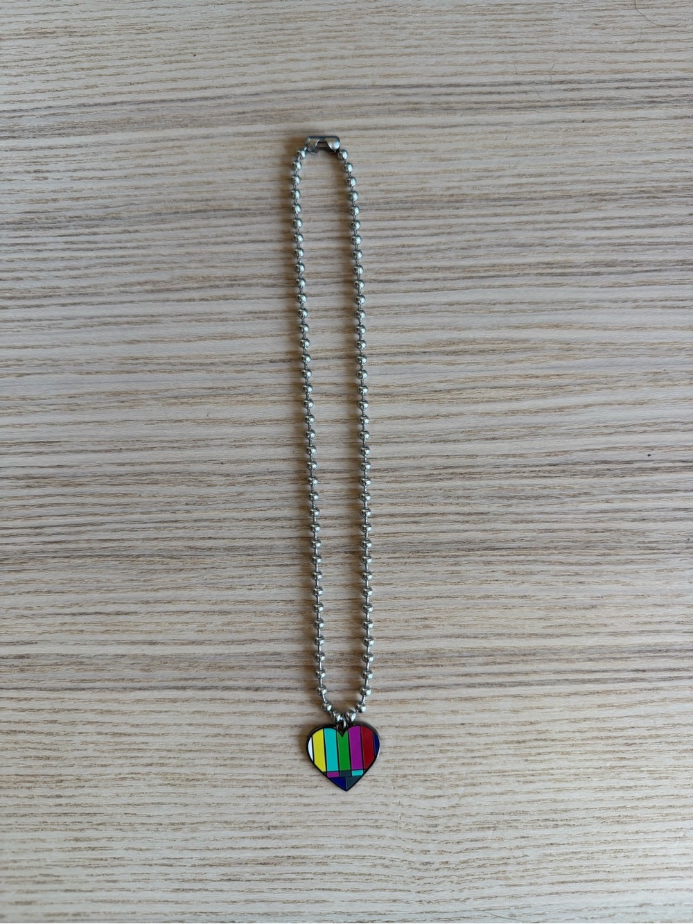 Rainbow heart necklace